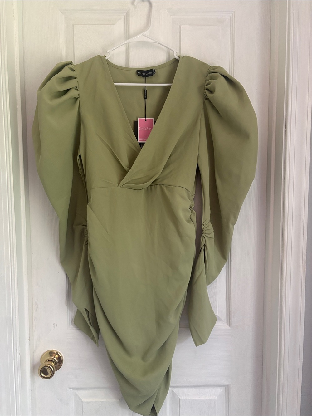 PrettyLittleThing Olive Green Mini Dress